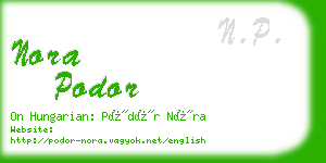 nora podor business card